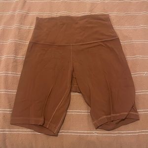 Lululemon dark terracotta 8” align biker shorts